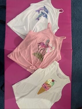 wonder nation White Girls Sleeveless Tank Top